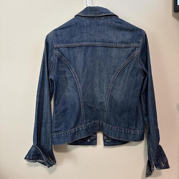 levi strauss signature denim jacket small fitted dark wash retro - Picture 3 of 4